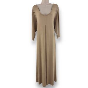 Size 18/20 2X BEIGE KNIT DOUBLE LAYERED DRESS‎ Fall Winter Wedding PLUS SIZE
